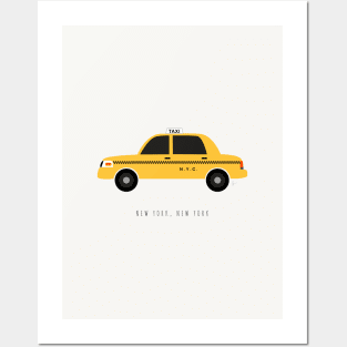 New York City, NYC Yellow Taxi Cab Posters and Art